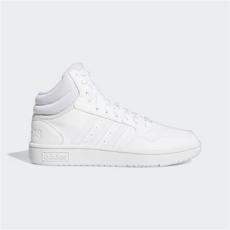 adidas hoops 3.0 mid sneaker in weiß|adidas hoops shoes.